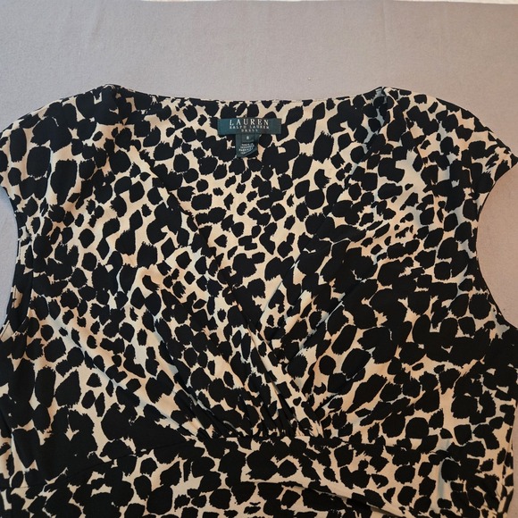 Lauren Ralph Lauren Sheath Dress Cheetah Animal Print Sleeveless Size 8 - Picture 5 of 15